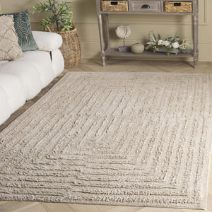 Safavieh Easy Care Modern Area Rug - Eco-friendly, Plush Comfort With Layered Rectangle Design For Any Room Sage Recycled Cotton Ecr208w-8
