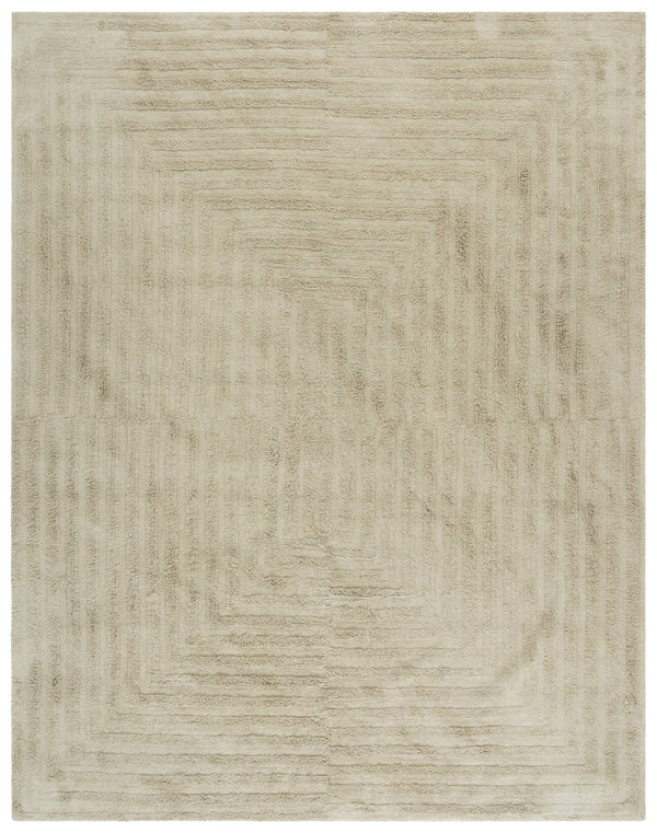 Safavieh Easy Care Modern Area Rug - Eco-friendly, Plush Comfort With Layered Rectangle Design For Any Room Sage Recycled Cotton Ecr208w-8