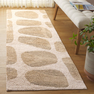 Safavieh Easy Care Area Rug - Modern Abstract Design In Eco-friendly Cotton For Cozy Living Spaces Beige ,Ivory Recycled Cotton Ecr209b-8