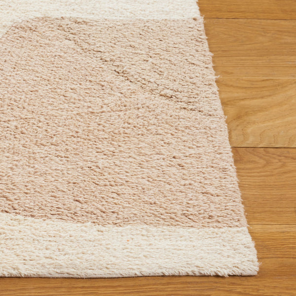 Safavieh Easy Care Area Rug - Modern Abstract Design In Eco-friendly Cotton For Cozy Living Spaces Beige ,Ivory Recycled Cotton Ecr209b-8