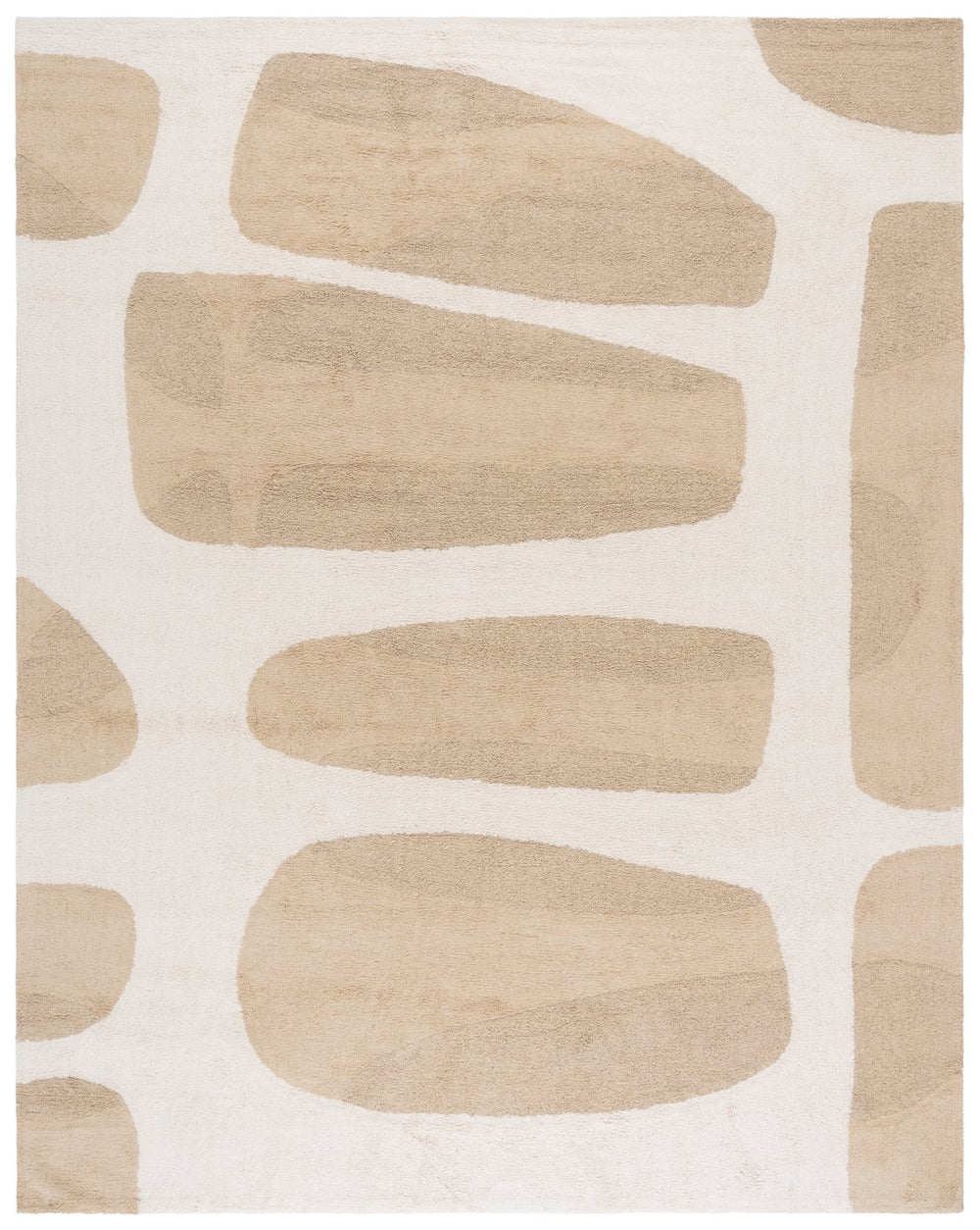 Safavieh Easy Care Area Rug - Modern Abstract Design In Eco-friendly Cotton For Cozy Living Spaces Beige ,Ivory Recycled Cotton Ecr209b-8