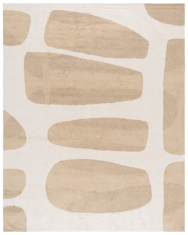 Safavieh Easy Care Area Rug - Modern Abstract Design In Eco-friendly Cotton For Cozy Living Spaces Beige ,Ivory Recycled Cotton Ecr209b-8