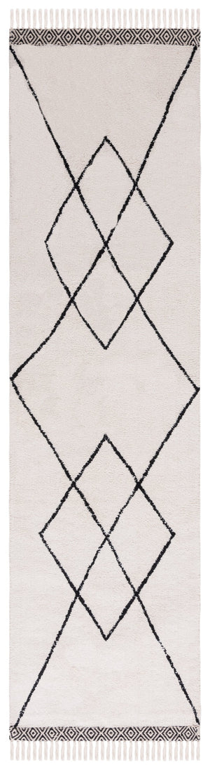 Safavieh Easy Hand Woven Cotton Area Rug - Minimalist Charm With Timeless Elegance, Washable For Easy Care Ivory ,Black Cotton Ecr210a-2