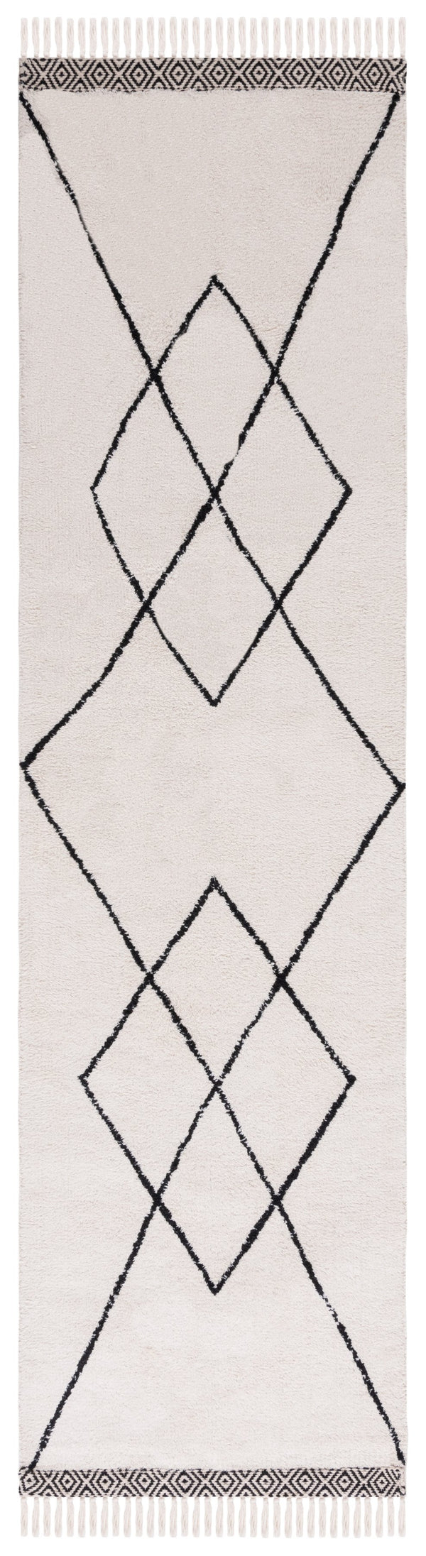 Safavieh Easy Hand Woven Cotton Area Rug - Minimalist Charm With Timeless Elegance, Washable For Easy Care Ivory ,Black Cotton Ecr210a-2