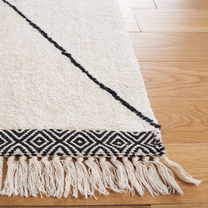 Safavieh Easy Hand Woven Cotton Area Rug - Minimalist Charm With Timeless Elegance, Washable For Easy Care Ivory ,Black Cotton Ecr210a-2