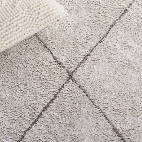 Safavieh Easy Hand Woven Cotton Area Rug - Minimalist Charm With Timeless Elegance, Washable For Easy Care Grey ,Ivory Cotton Ecr210f-25