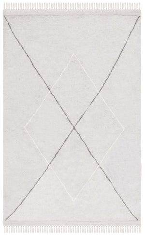 Safavieh Easy Hand Woven Cotton Area Rug - Minimalist Charm With Timeless Elegance, Washable For Easy Care Grey ,Ivory Cotton Ecr210f-25