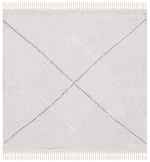 Safavieh Easy Hand Woven Cotton Area Rug - Minimalist Charm With Timeless Elegance, Washable For Easy Care Grey ,Ivory Cotton Ecr210f-25