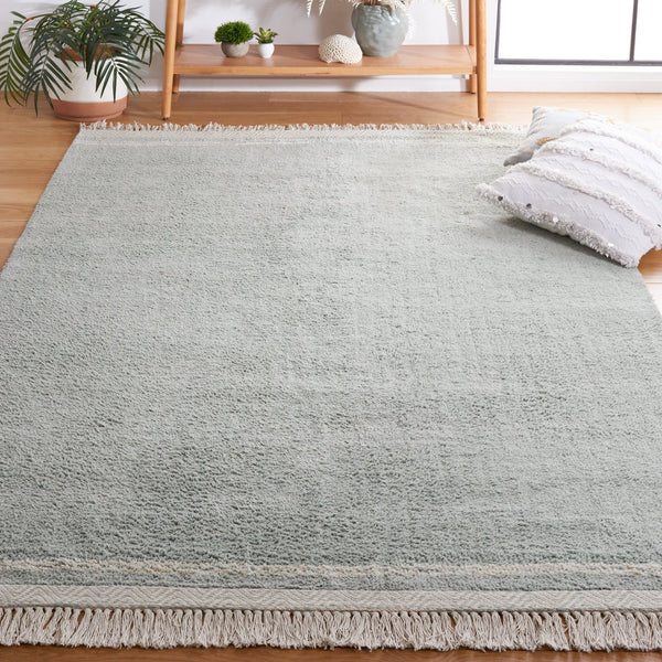 Safavieh Easy Handwoven Cotton Rug - Elegant Light Blue And Ivory Design With Tassel For Any Home Decor Light Blue ,Ivory Cotton Ecr211j-8r