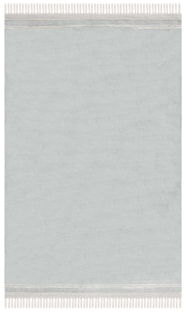 Safavieh Easy Handwoven Cotton Rug - Elegant Light Blue And Ivory Design With Tassel For Any Home Decor Light Blue ,Ivory Cotton Ecr211j-8r