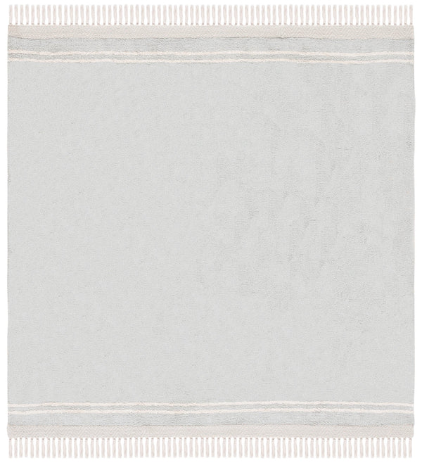 Safavieh Easy Handwoven Cotton Rug - Elegant Light Blue And Ivory Design With Tassel For Any Home Decor Light Blue ,Ivory Cotton Ecr211j-8r
