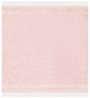 Safavieh Easy Handwoven Cotton Rug - Elegant Light Blue And Ivory Design With Tassel For Any Home Decor Pink ,Ivory Cotton Ecr211u-4r