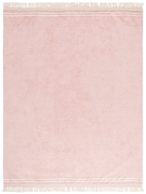 Safavieh Easy Handwoven Cotton Rug - Elegant Light Blue And Ivory Design With Tassel For Any Home Decor Pink ,Ivory Cotton Ecr211u-4r