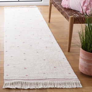 Safavieh Easy Care Hand-woven Cotton Rug - Elegant Ivory And Pink Design For Warmth And Style In Your Home Ivory ,Pink Cotton Ecr212u-2