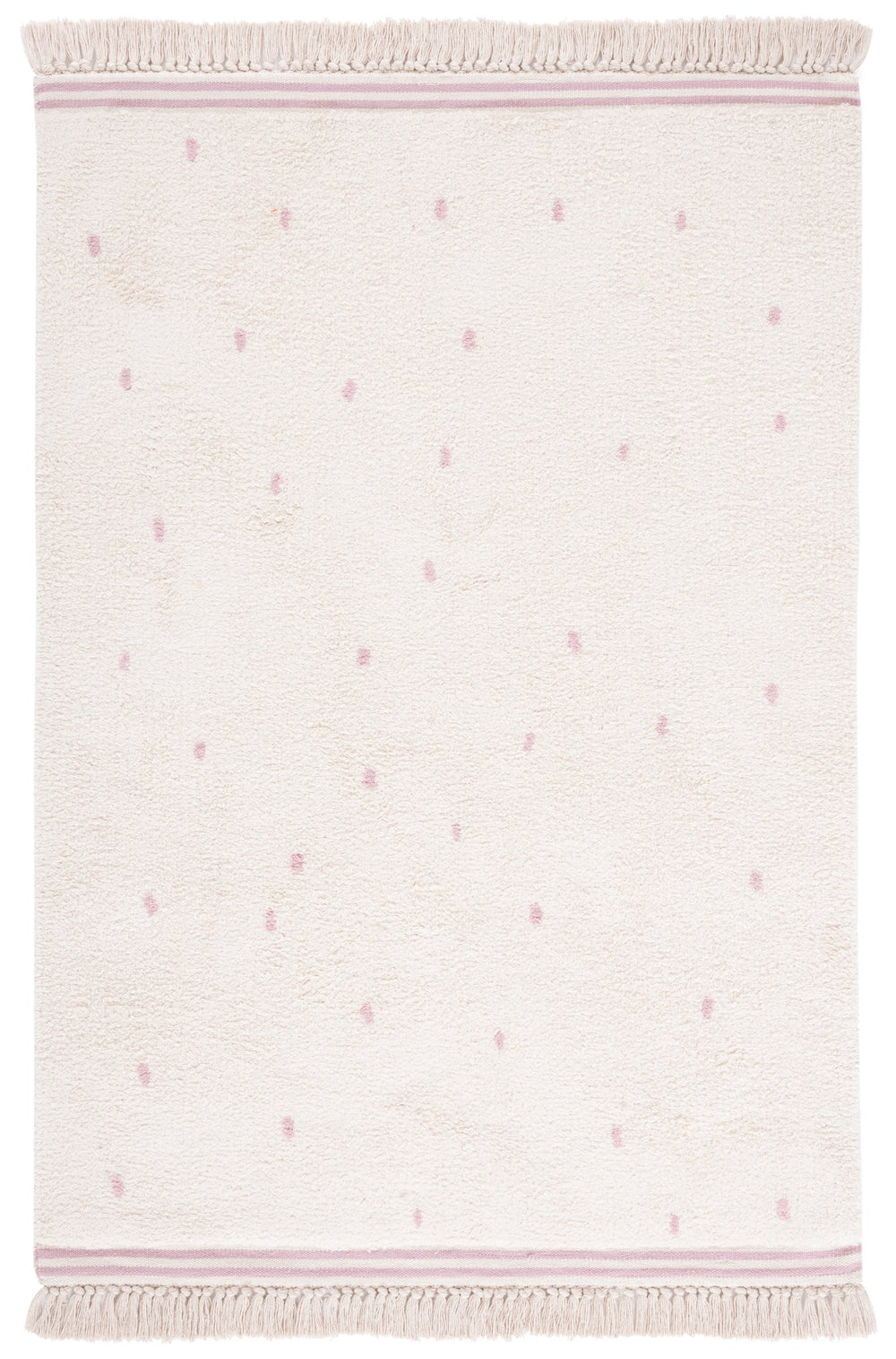 Safavieh Easy Care Hand-woven Cotton Rug - Elegant Ivory And Pink Design For Warmth And Style In Your Home Ivory ,Pink Cotton Ecr212u-2