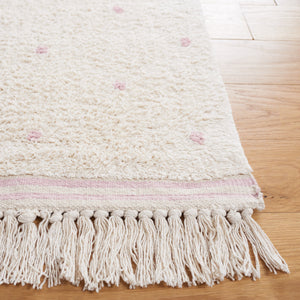 Safavieh Easy Care Hand-woven Cotton Rug - Elegant Ivory And Pink Design For Warmth And Style In Your Home Ivory ,Pink Cotton Ecr212u-2