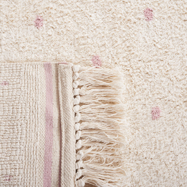 Safavieh Easy Care Hand-woven Cotton Rug - Elegant Ivory And Pink Design For Warmth And Style In Your Home Ivory ,Pink Cotton Ecr212u-2