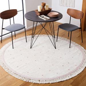 Safavieh Easy Care Hand-woven Cotton Rug - Elegant Ivory And Pink Design For Warmth And Style In Your Home Ivory ,Pink Cotton Ecr212u-2