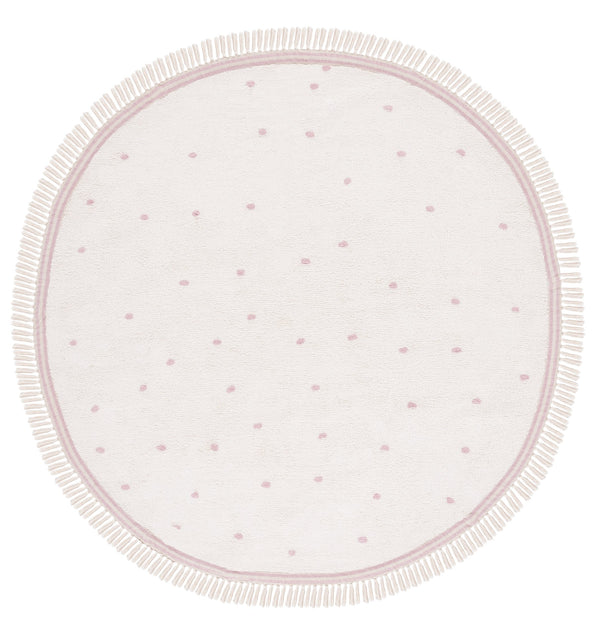 Safavieh Easy Care Hand-woven Cotton Rug - Elegant Ivory And Pink Design For Warmth And Style In Your Home Ivory ,Pink Cotton Ecr212u-2