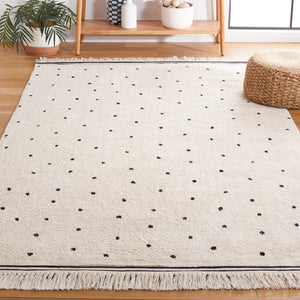 Safavieh Easy Care Hand-woven Cotton Rug - Elegant Ivory And Pink Design For Warmth And Style In Your Home Ivory ,Black Cotton Ecr212z-4r