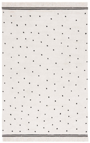 Safavieh Easy Care Hand-woven Cotton Rug - Elegant Ivory And Pink Design For Warmth And Style In Your Home Ivory ,Black Cotton Ecr212z-4r