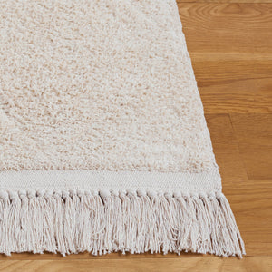 Safavieh Easy Care Hand-woven Cotton Area Rug With Diamond Pattern And Fringe Detail For Timeless Decor Ivory Recyclyed Cotton Pile Ecr213a-6sq