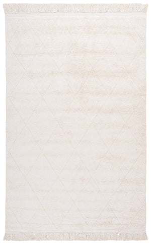 Safavieh Easy Care Hand-woven Cotton Area Rug With Diamond Pattern And Fringe Detail For Timeless Decor Ivory Recyclyed Cotton Pile Ecr213a-6sq