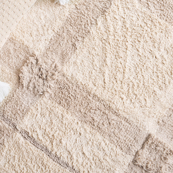 Safavieh Easy Care 6' Square Area Rug - Handwoven Sustainable Luxury With Chic Lattice Design For Modern Homes Ivory ,Beige Recyclyed Cotton Pile Ecr215a-6