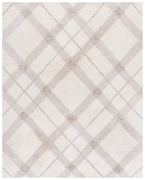 Safavieh Easy Care 6' Square Area Rug - Handwoven Sustainable Luxury With Chic Lattice Design For Modern Homes Ivory ,Beige Recyclyed Cotton Pile Ecr215a-6