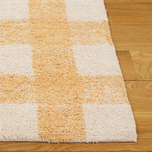 Safavieh Easy Handwoven Area Rug - Sustainable Modern Elegance With Unique Geometric Design For Your Home Ivory ,Gold Recyclyed Cotton Pile Ecr216d-28
