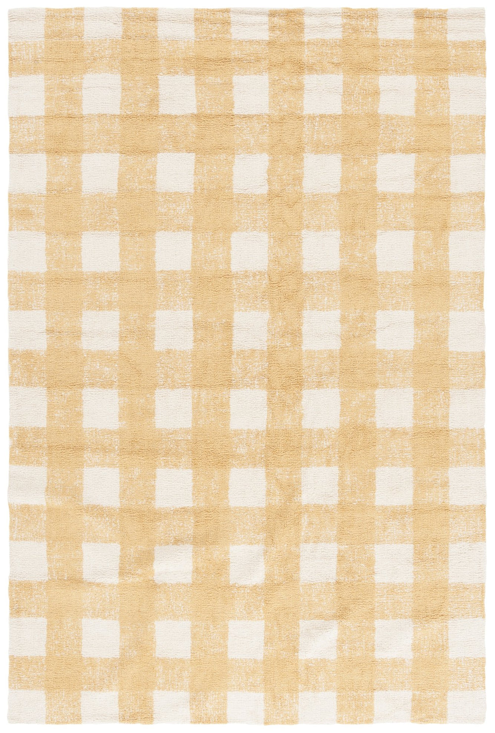 Safavieh Easy Handwoven Area Rug - Sustainable Modern Elegance With Unique Geometric Design For Your Home Ivory ,Gold Recyclyed Cotton Pile Ecr216d-28
