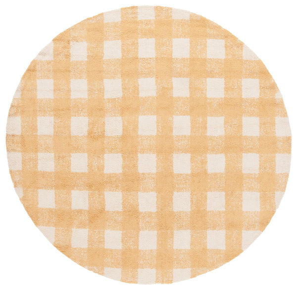 Safavieh Easy Handwoven Area Rug - Sustainable Modern Elegance With Unique Geometric Design For Your Home Ivory ,Gold Recyclyed Cotton Pile Ecr216d-28
