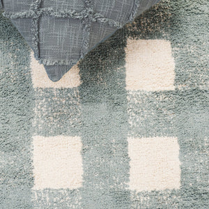 Safavieh Easy Handwoven Area Rug - Sustainable Modern Elegance With Unique Geometric Design For Your Home Ivory ,Teal Recyclyed Cotton Pile Ecr216j-3