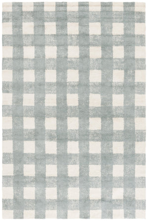 Safavieh Easy Handwoven Area Rug - Sustainable Modern Elegance With Unique Geometric Design For Your Home Ivory ,Teal Recyclyed Cotton Pile Ecr216j-3