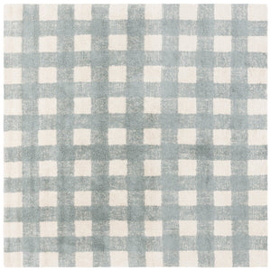Safavieh Easy Handwoven Area Rug - Sustainable Modern Elegance With Unique Geometric Design For Your Home Ivory ,Teal Recyclyed Cotton Pile Ecr216j-3