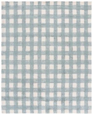 Safavieh Easy Handwoven Area Rug - Sustainable Modern Elegance With Unique Geometric Design For Your Home Ivory ,Teal Recyclyed Cotton Pile Ecr216j-3