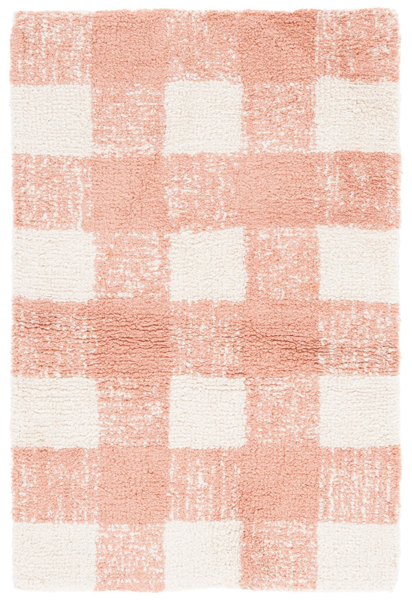 Safavieh Easy Handwoven Area Rug - Sustainable Modern Elegance With Unique Geometric Design For Your Home Ivory ,Rust Recyclyed Cotton Pile Ecr216p-8