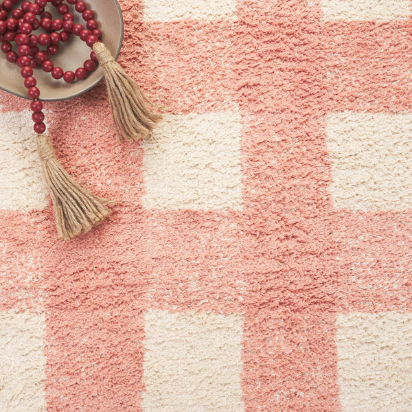 Safavieh Easy Handwoven Area Rug - Sustainable Modern Elegance With Unique Geometric Design For Your Home Ivory ,Rust Recyclyed Cotton Pile Ecr216p-8