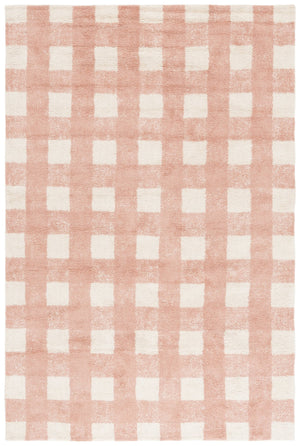 Safavieh Easy Handwoven Area Rug - Sustainable Modern Elegance With Unique Geometric Design For Your Home Ivory ,Rust Recyclyed Cotton Pile Ecr216p-8