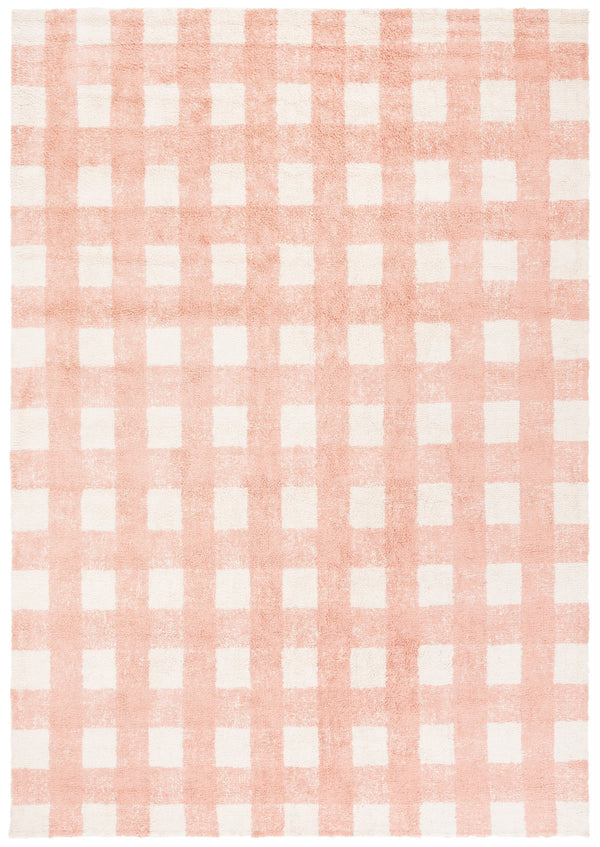 Safavieh Easy Handwoven Area Rug - Sustainable Modern Elegance With Unique Geometric Design For Your Home Ivory ,Rust Recyclyed Cotton Pile Ecr216p-8