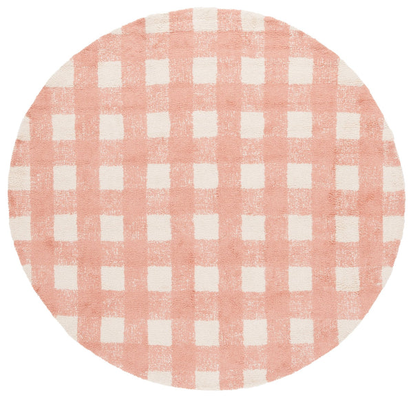 Safavieh Easy Handwoven Area Rug - Sustainable Modern Elegance With Unique Geometric Design For Your Home Ivory ,Rust Recyclyed Cotton Pile Ecr216p-8