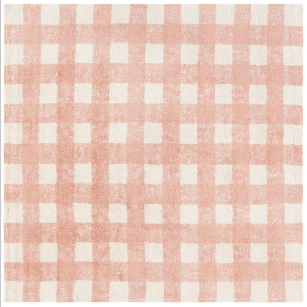 Safavieh Easy Handwoven Area Rug - Sustainable Modern Elegance With Unique Geometric Design For Your Home Ivory ,Rust Recyclyed Cotton Pile Ecr216p-8