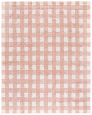 Safavieh Easy Handwoven Area Rug - Sustainable Modern Elegance With Unique Geometric Design For Your Home Ivory ,Rust Recyclyed Cotton Pile Ecr216p-8