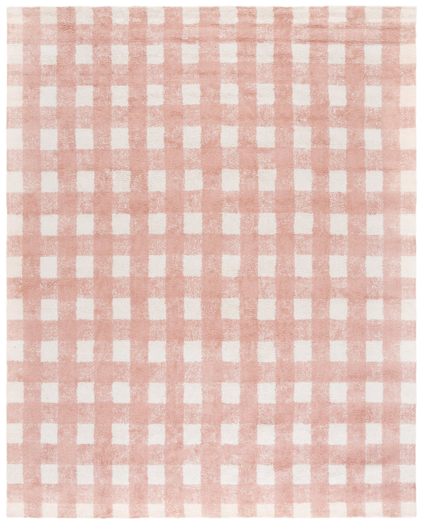 Safavieh Easy Handwoven Area Rug - Sustainable Modern Elegance With Unique Geometric Design For Your Home Ivory ,Rust Recyclyed Cotton Pile Ecr216p-8