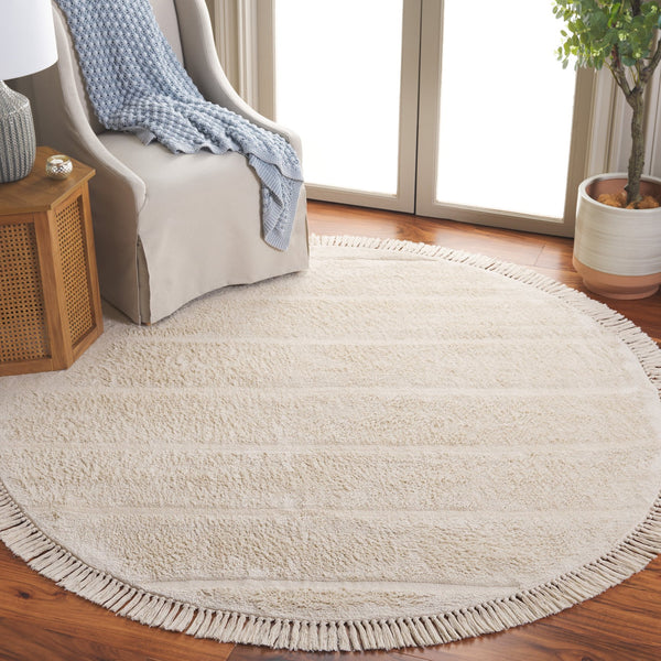 Safavieh Easy Hand Woven Modern Area Rug: Sustainable Comfort & Contemporary Style For Your Home Decor Ivory Recyclyed Cotton Pile Ecr217a-8