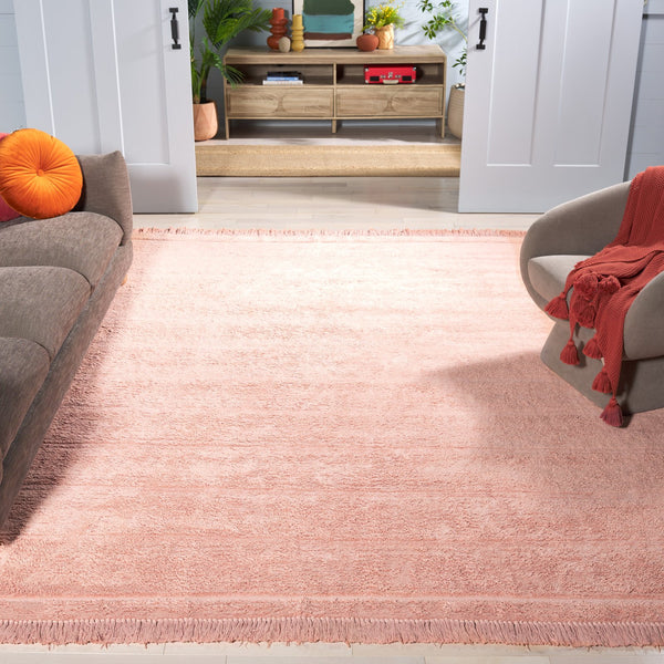 Safavieh Easy Hand Woven Modern Area Rug: Sustainable Comfort & Contemporary Style For Your Home Decor Pink Recyclyed Cotton Pile Ecr217u-6sq