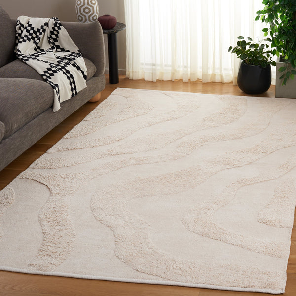 Safavieh Easy Care Hand Woven Area Rug - Luxurious Eco-friendly Design For Modern Home Décor & Comfort Ivory Recyclyed Cotton Pile Ecr218a-6sq