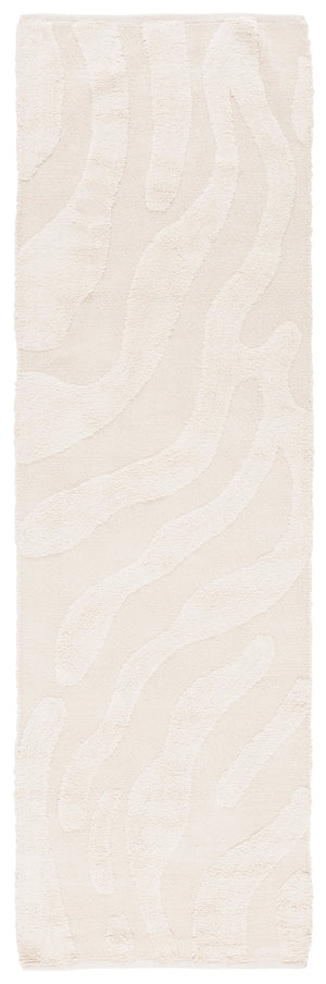 Safavieh Easy Care Hand-woven Contemporary Runner Rug Crafted In India, Eco-friendly Design For Modern Spaces Ivory Recyclyed Cotton Pile Ecr219a-8