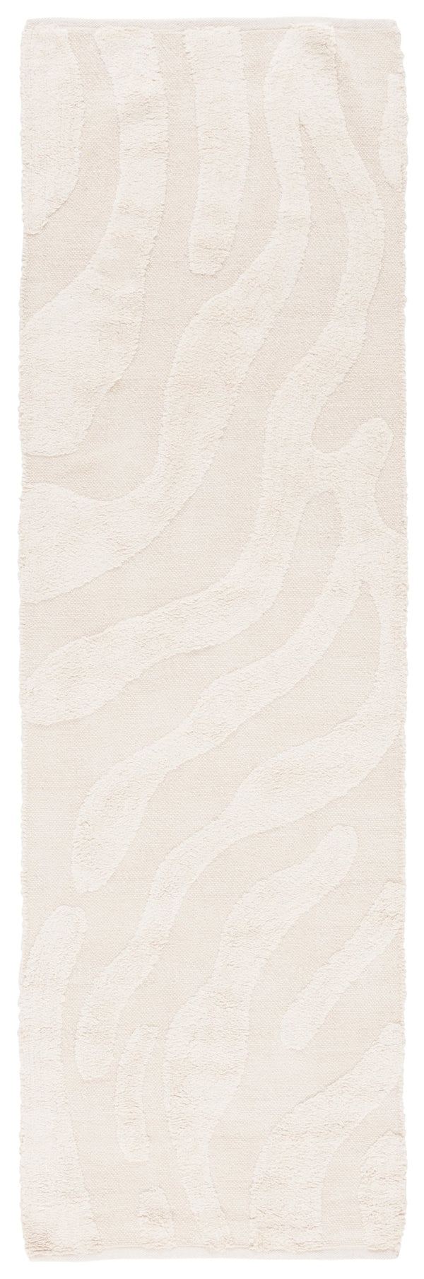 Safavieh Easy Care Hand-woven Contemporary Runner Rug Crafted In India, Eco-friendly Design For Modern Spaces Ivory Recyclyed Cotton Pile Ecr219a-8