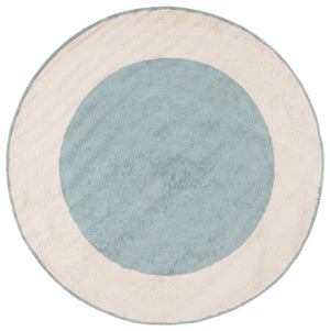 Safavieh Easy Care Artisan-crafted Area Rug - Sustainable Recycled Cotton, Hand-tufted Elegance For Home Ivory ,Turquoise Recycled Cotton Ecr220k-5r